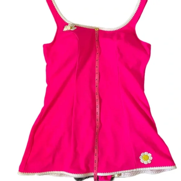 Vintage Catalina 70’s Bombshell MCM Mod Women’s One-Piece Bathing Suit Hot Pink - Picture 10 of 17